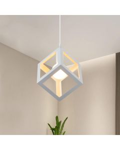 Lampadario a Sospensione Vintage Industriale a Forma di Cubo 