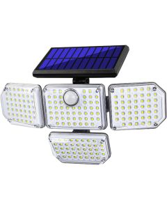 Luci solari led esterno 144 led faretti solari a led da esterno