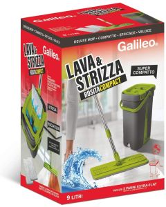 Galileo Casa Deluxe mop  con Secchio 9l lavastrizza con manico 