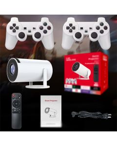 Proiettore Console 2 in 1 – Console Retro Portatile con Proiettore HD 4K, 36.000 Giochi, WiFi, Bluetooth e 2 Controller Wireless
