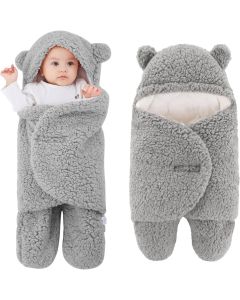Coperta Teddy Bear Baby Blanket Fluffikins - Morbidezza e Calore per il Tuo Piccolo Grigio