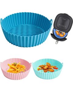 5 pz Cestino in silicone per friggitrici ad aria riutilizzabile e antiaderente adatto per forno forno a microonde cottura a vapore