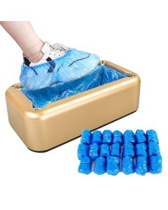 Dispenser automatico di copriscarpe monouso compatto per protezione individuale con 100 pezzi di copriscarpe
