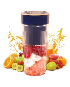 Mini Frullatore Portatile Ricaricabile USB con 6 Lame Ultra Affilate - Frullatore da Viaggio, Casa e Sport - 300ml