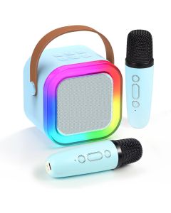Microfono Karaoke Portatile Wireless Bluetooth 5.0 con Audio HD, Batteria Ricaricabile, Luci LED e Effetti Sonori per Feste Bambini e Adulti