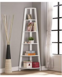 Scaffale angolare alto libreria angolare a 5 livelli mensola multiuso