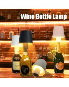 Lampada LED a Bottiglia Dimmerabile con Controllo Tattile, Ricaricabile USB-C, Luce Bianca Calda 3000K per Interni ed Esterni - 