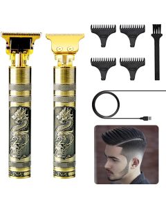 Tagliacapelli dragone Professionale Ricarica USB T-Outliner Uomo Barbiere Barba Elettrica Trimmer e Precisione Impermeabile con 4 Pettini