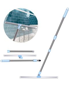 Tergipavimento pavimenti con lama in silicone 50 cm tergi pavimenti esterno tergipavimenti spingiacqua con telescopico manico (130 cm) per pavimenti bagnati finestre bagno garage