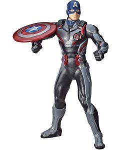 Marvel Avengers: Endgame - Captain America lancia scudo (Action Figure interattiva elettronica con suoni e frasi in inglese, 33 cm)
