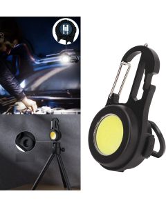 Mini torcia elettrica usb mini portachiavi luce fondo magnetico mini torcia led manico rotante impermeabile alta luminosità 