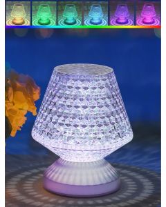 Lampada da comodino senza fili led luce notturna rgb cambio colore touch lampada da tavolo ricaricabile