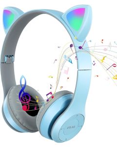Cuffie Senza Fili Bluetooth Over Ear con Orecchie da Gatto