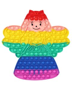 Push Pop Bubble , Giocattolo  Antistress color arcobaleno principessa