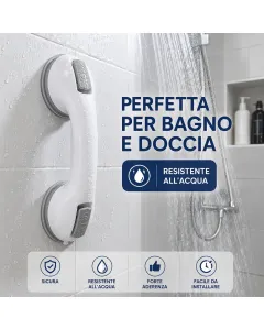 Maniglia da Doccia con Ventosa - Sicurezza e Supporto Antiscivolo per Anziani, Bambini e Disabili