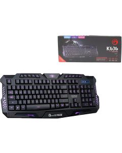 Tastiera Da Gioco Usb Gaming Marvo Scorpion K636 Retroilluminata Con Luci Led Pc