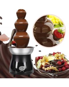 Fontana di Cioccolato a 3 Livelli Commerciale in Acciaio Inossidabile – Perfetta per Fondute e Eventi Speciali