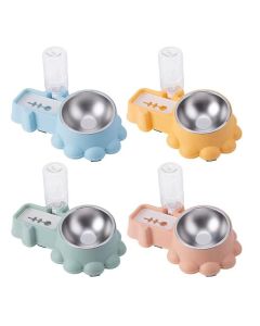 Ciotola doppio corpo combo per cibo acqua dispenser in plastica per cani gatti