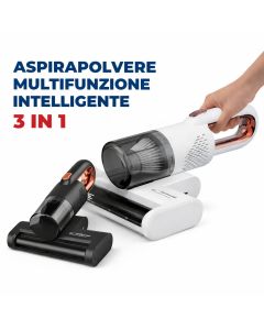 Aspirapolvere portatile 3 in 1 senza fili aspira acari potente con filtro HEPA multisuperficie USB