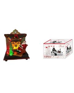 Giostrina natalizia con albero e babbo natale 16x11x18cm 361029