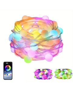 Luci natalizie catena luminosa multicolor decorazioni natalizi  50 led 7.50 metri