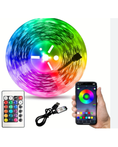 Striscia LED 5 Metri  – Luci Colorate per Camera, Soggiorno, Cucina, Camera da Letto, Bar, Festa