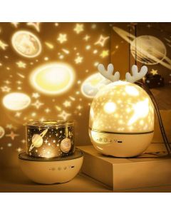 Luce notturna proiettore per bambini luce notturna per bambini a LED lampada musicale con rotazione a 360 gradi proiettore a stella per camera da letto
