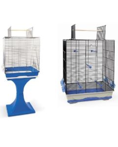 Gabbia per uccelli pappagalli ambra apertura superiore supporto 56,5x36,5x138cm