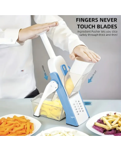 Mandolina da cucina a 8 livelli taglia verdure multifunzione con lame in acciaio inox adatto per tagliare frutta verdure e carne