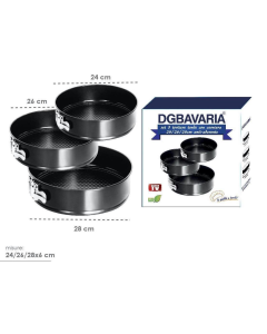 Kit 3 Tortiere Tonde Torta Pizza Teglia Per Forno Legna Tegame Forni