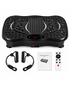 Pedana Vibrante Fitness Professionale con Bluetooth, Telecomando e Fasce Elastiche – 120 Livelli di Intensità, Allenamento Total Body, Massaggio Plantare, Tonificazione di Gambe, Glutei e Addome