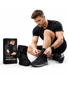 Supporto Caviglia Regolabile in Neoprene – Tutore Sportivo con Doppia Fascia a Strappo per Stabilità e Protezione