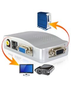 Adattatore convertitore computer pc notebook da vga a rca s-video tv proiettore 