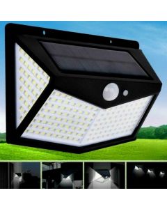 Faro 212 led con pannello solare e sensore di movimento faretto crepuscolare