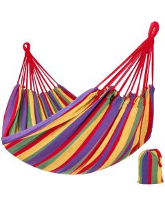 Amaca da giardino singola colorata sacca cotone campeggio tenda tessuto 185 x 80 cm