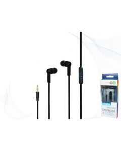 Auricolari Con Microfono Cavo 1.2mt Jack 3.5mm Extrastar AU050B Nero