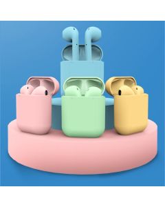Auricolari Cuffie Wireless Bluetooth Compatibili Inpods  Airpods Colore Pastello