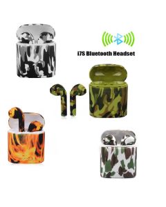 Auricolari wireless cuffie sport i7s tws bluetooth camouflage android iphone