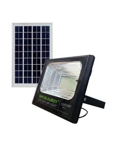 Faro LED Solare 1000W IP67 con Batteria 16000mAh e Telecomando Wireless