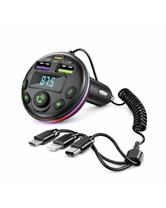 Trasmettitore FM Bluetooth 5.0 per Auto Andowl Q-C81 – Caricatore USB, Vivavoce e Lettore MP3