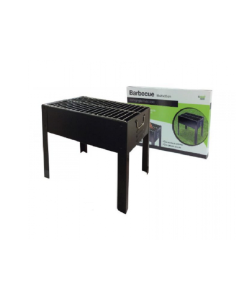 Barbecue rettangolare a carbone con griglia in acciaio inox 35x25x35cm
