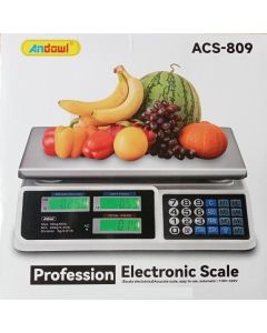 Bilancia digitale elettronica professionale da cucina portata max. 30kg acs-809