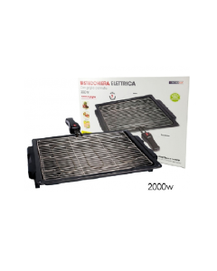 Bistecchiera Elettrica Da Tavolo Con Griglia Cromata Potenza 2000W Dictrolux 45x33 Griglia Carne Verdure Pesce