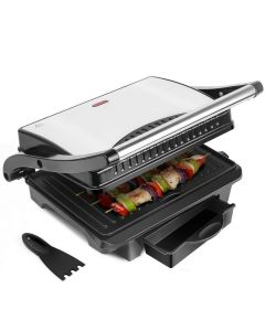 Piastra Elettrica 2 in 1 Griglia Antiaderente Panini Maker Bistecchiera Grill