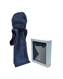 Set sciarpa e cappello da bambino firmati Renato Balestra bambino blu