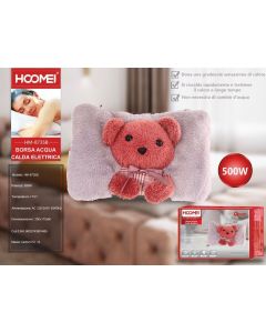 Hoomei hm-8735b borsa d'acqua calda elettrica 500w orso peluche rosa hm-8735b