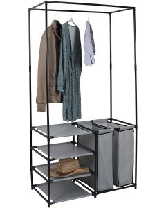 Organizer salvaspazio aperto in metallo per casa 87 x 43,5 x 163,5
