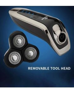 Nuovo Rasoio Elettrico da Uomo 4 in 1 - Multifunzione con Tagliapeli per Naso e Capelli - Colore Nero