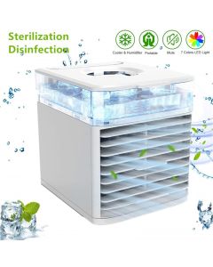 4 in1 Mini Air Cooler Condizionatore d'aria Portatile da ufficio casa con 7 Led
