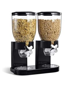 Dispenser cereali Singolo o doppio Dispenser Cibo secco di plastica Dosatore Distributore